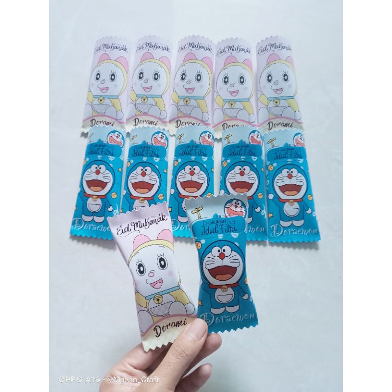 

Amplop Lebaran Doraemon bentuk permen / amplop Doraemon