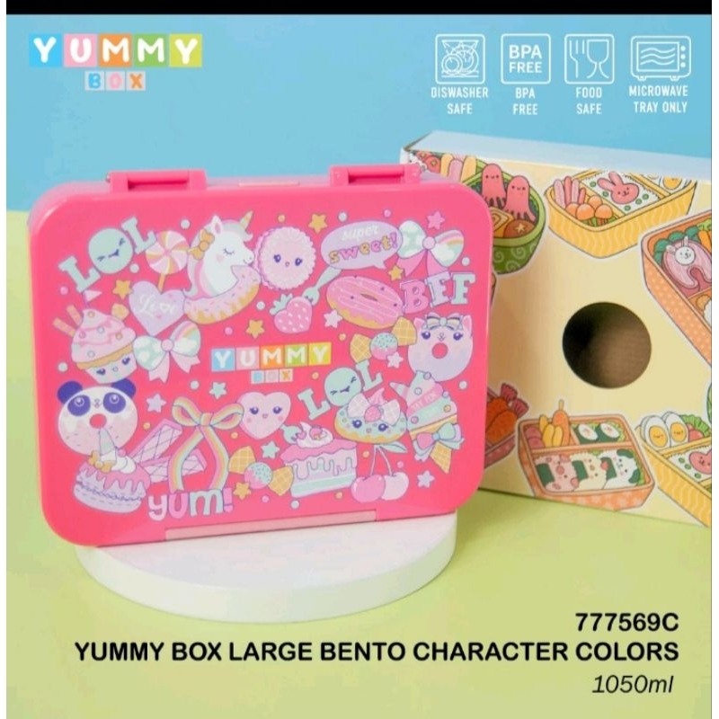 yummy box large character pink unicorn
