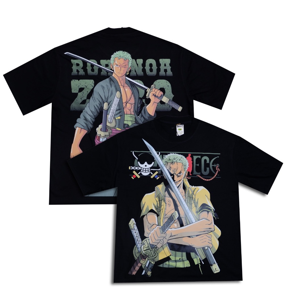 Tshirt Roronoa Zoro One Piece Kaos VIntage Bootleg Oversize