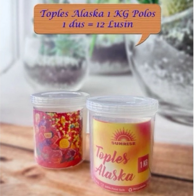 Toples Alaska Sunrise 750 ml, Toples Bening / Toples Plastik / Toples Bulat