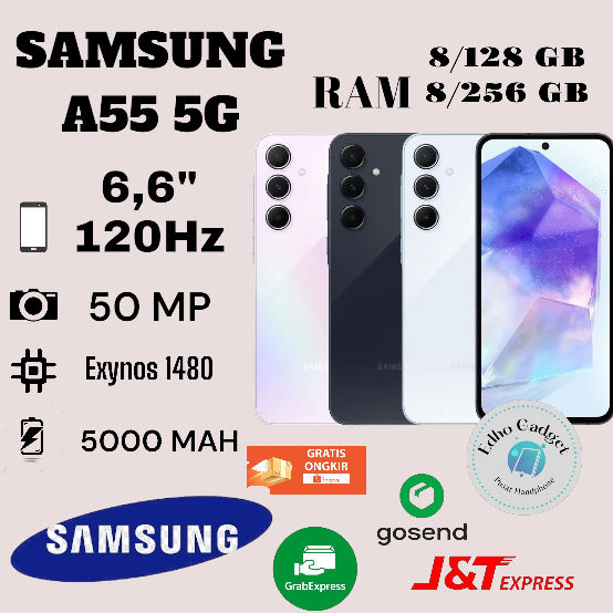 SAMSUNG GALAXY A55 RAM12/256 RAM 8 /256 RAM8/128 BERGARANSI RESMI SAMSUNG SEIN INDONESIA 100% ORIGIN