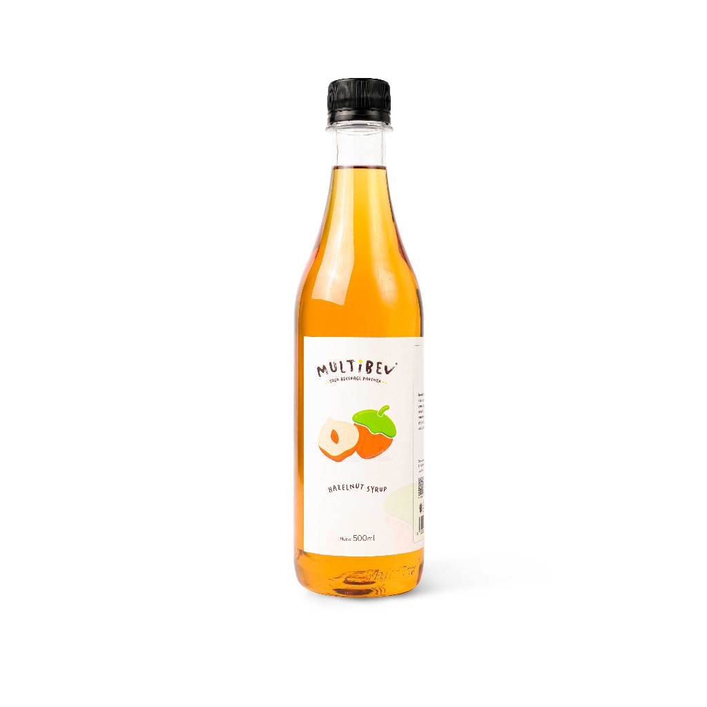 

MultiBev - Minuman Sirup Hazzlenut Bottle 500ml - Minuman Halal Kekinian ala Kafe