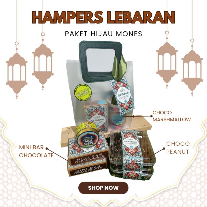 

Hampers chocolate hijau mones