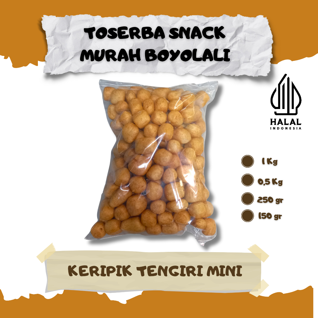 

KERUPUK MINI IKAN TENGGGIRI 250 GRAM KERUPUK MINI ENAK DAN GURIH