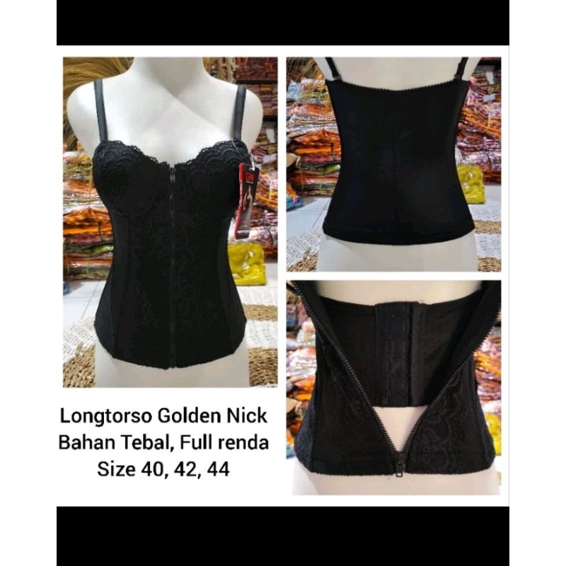 Longtorso/Kemben/Kamisol Golden Nick Bahan Melar Adem