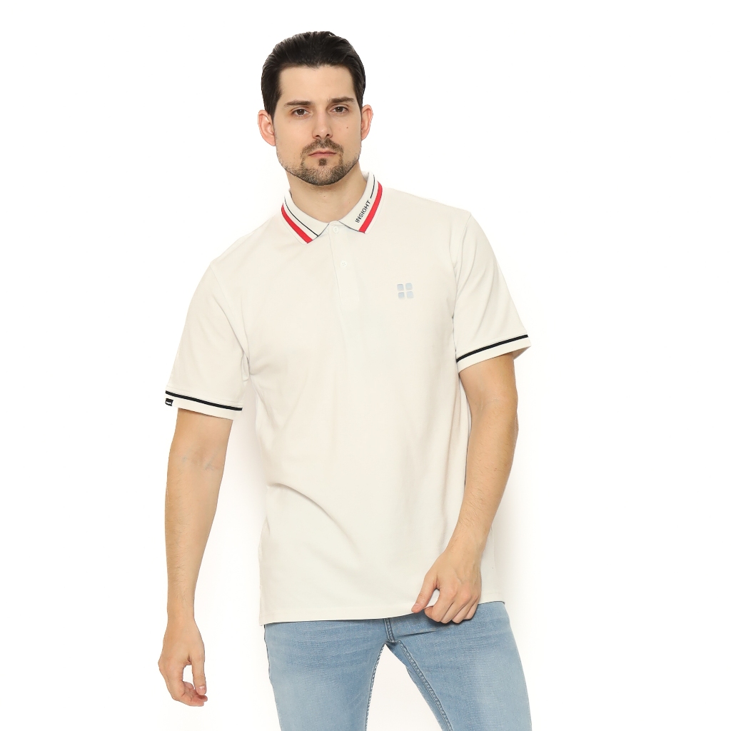 Insight Kaos Polo Pria Rembrant Men Polo Shirt White Planet Surf