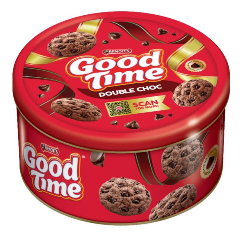 

Good Time Cookies Double Choc Kaleng 149 g