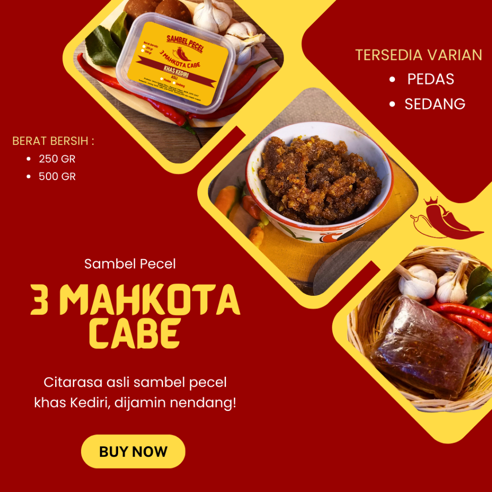 

Sambel Pecel khas Kediri 500 gram (Thinwall)