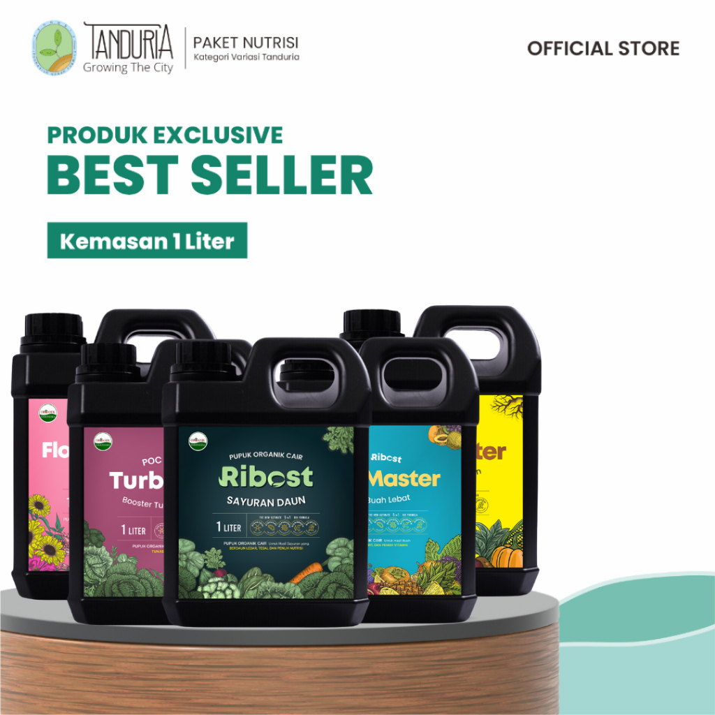 TANDURIA - Ribost Pupuk Organik Cair POC 1 Liter Sayuran | Fruit Master | Turbolizer | Root Master |