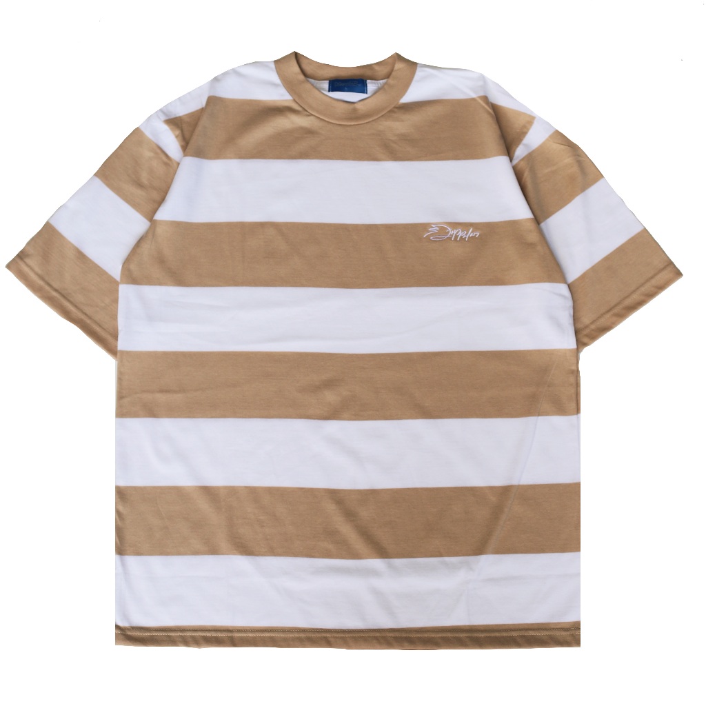 Dippolar  Oversize T-Shirt Stripe Beige