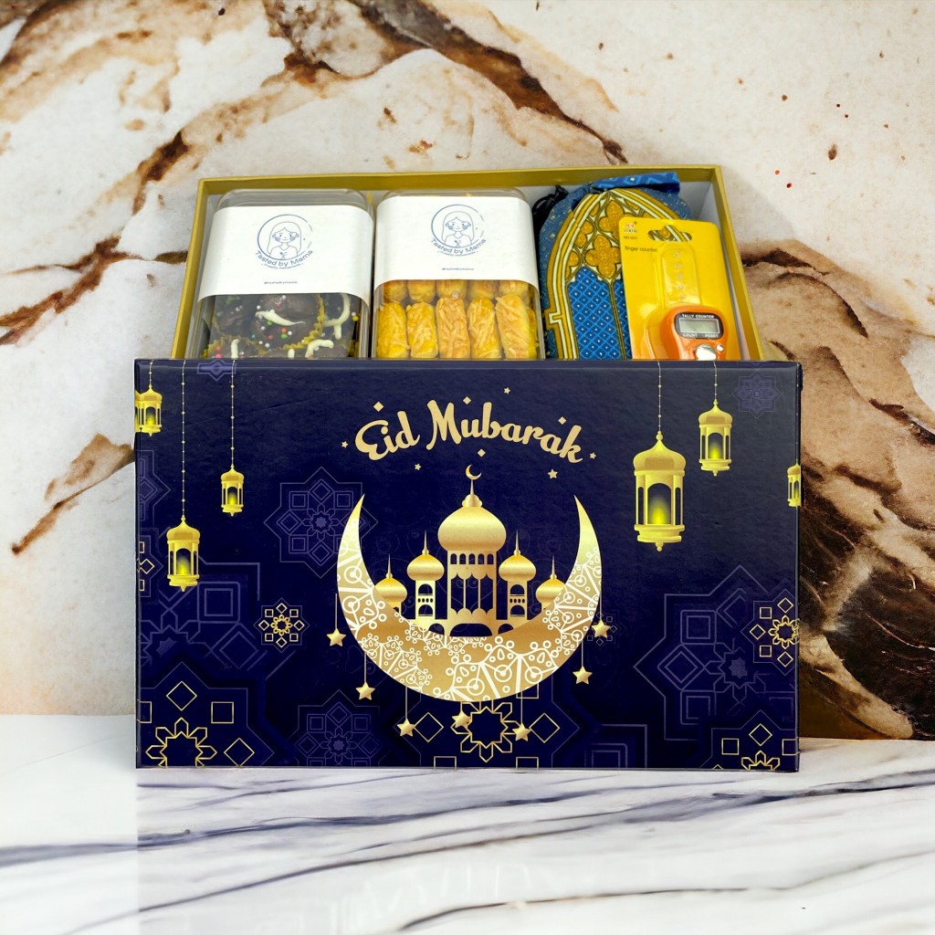 

BOX HAMPERS BIRU EID MUBARAK (BOX ONLY)