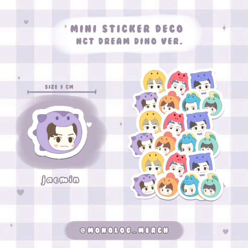

mini sticker deco nct dream dino abc isi 42 pcs
