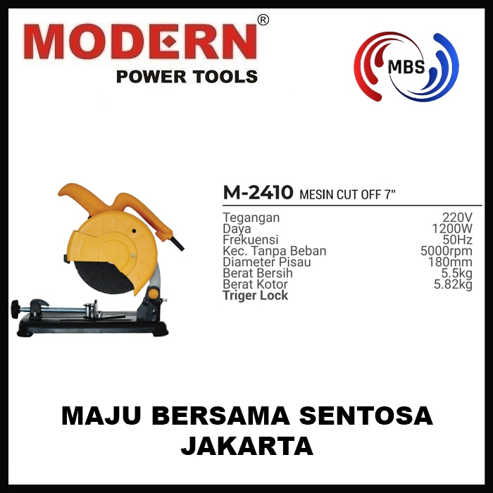 Mesin potong Besi/Kating besi MODERN M-2410 Cut Off 7 Inch Potong Besi Cutting Wheel M2410 Mesinj