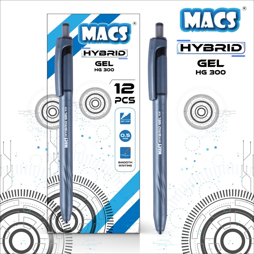 

HJK Pulpen Macs Hybrid HG-300 Cetek (1pack Isi 12)
