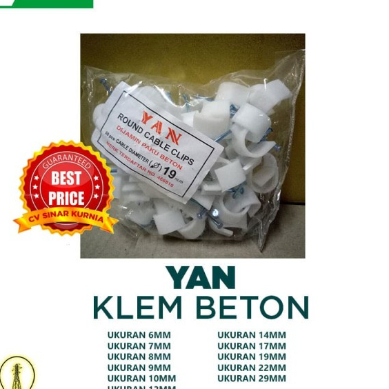 

Klem Beton Ukuran 8 mm Merk Yan Original Asli