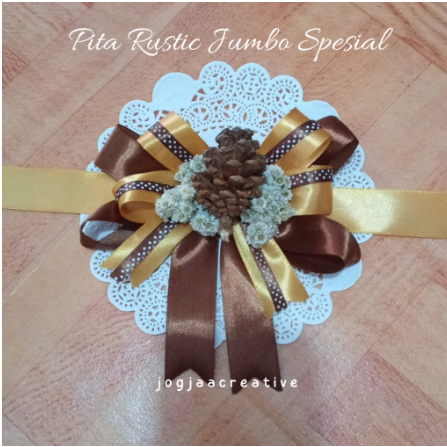 

[READY BANYAK] PITA SIAP TEMPEL PITA NUANSA RUSTIC JUMBO PITA UNIK/Hiasan Pita Hampers/Hiasan Pita Parsel