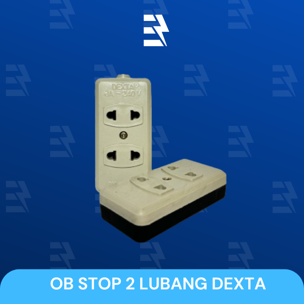TERMINAL STOP KONTAK LISTRIK 2 LUBANG GEPENG DEXTA DX-932