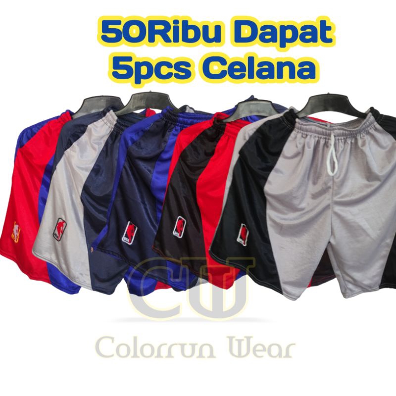 50Ribu Dapat 5pcs Celana CELANA KOLOR PENDEK SPORT | CELANA FUTSAL | CELANA BASKET