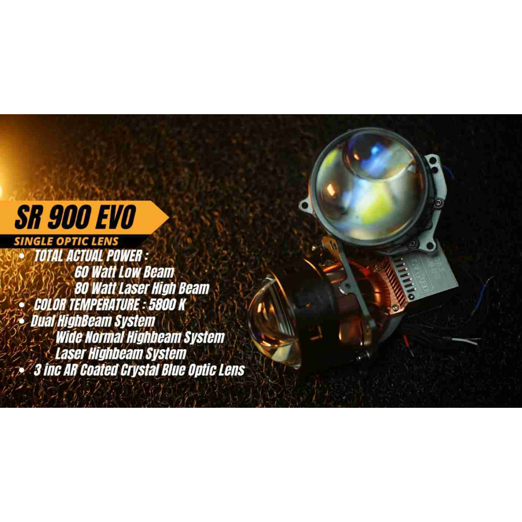 SABER SR900 EVO LED Projector Headlamp Laser LED Lampu Laser