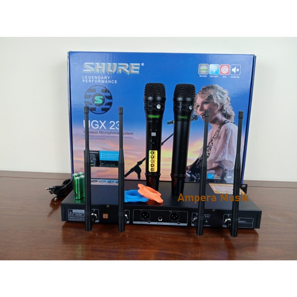 SHURE MICROPHONE UGX-23 / SHURE UGX-23 WIRELESS MIC ( 4 Antenna )/UGX 23