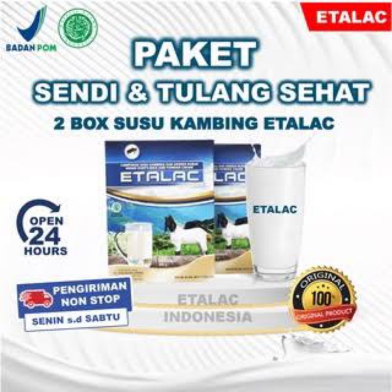

[PAKET 2 BOX] ETALAC - Susu kambing etawa bubuk original tanpa campuran gula