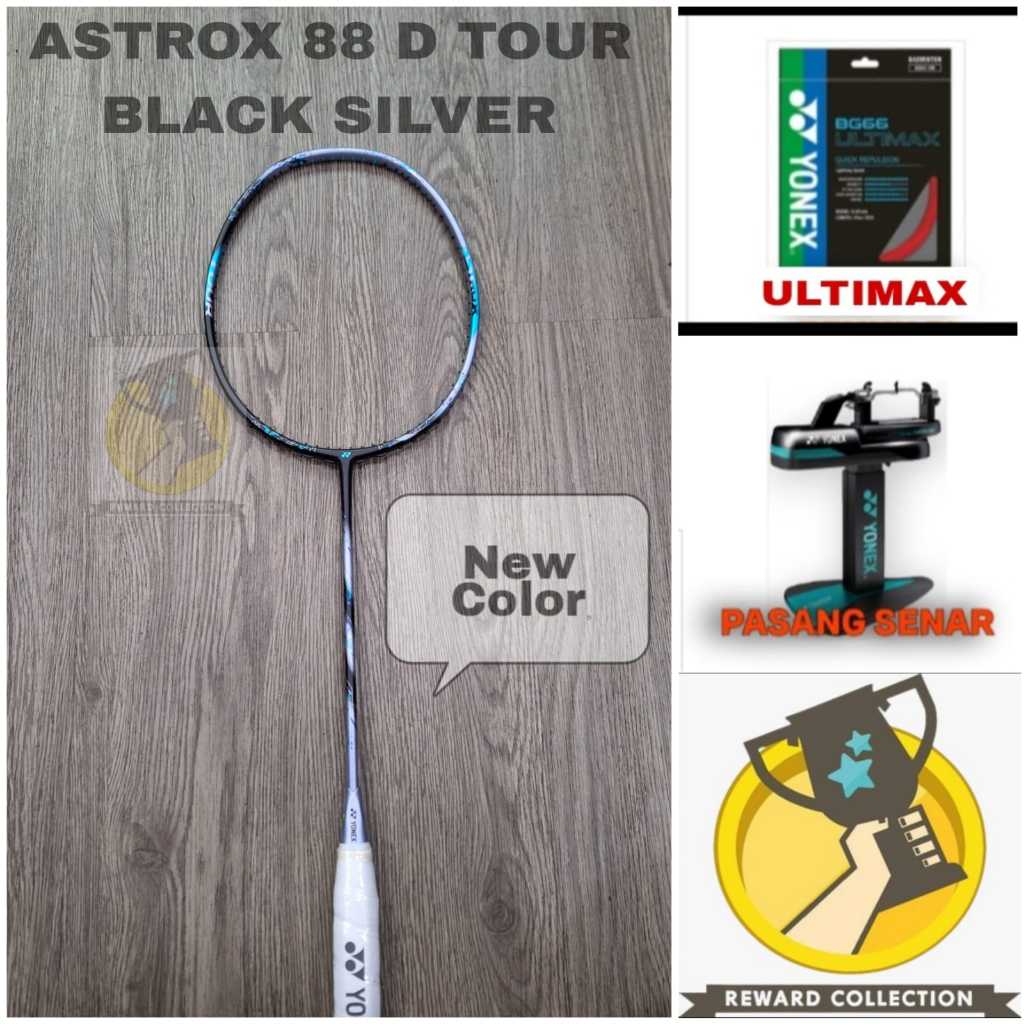 Raket Badminton Yonex Astrox 88 D  Astrox88D Tour Black Silver