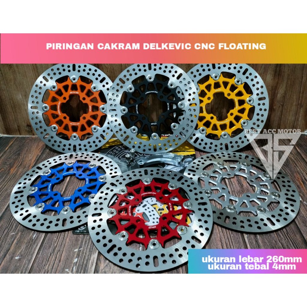 PIRINGAN CAKRAM DEPAN DELKEVIC 260MM BEAT FI KARBU DELUXE SCOOPY GENIO VARIO 110 125 150 CBS ISS LED