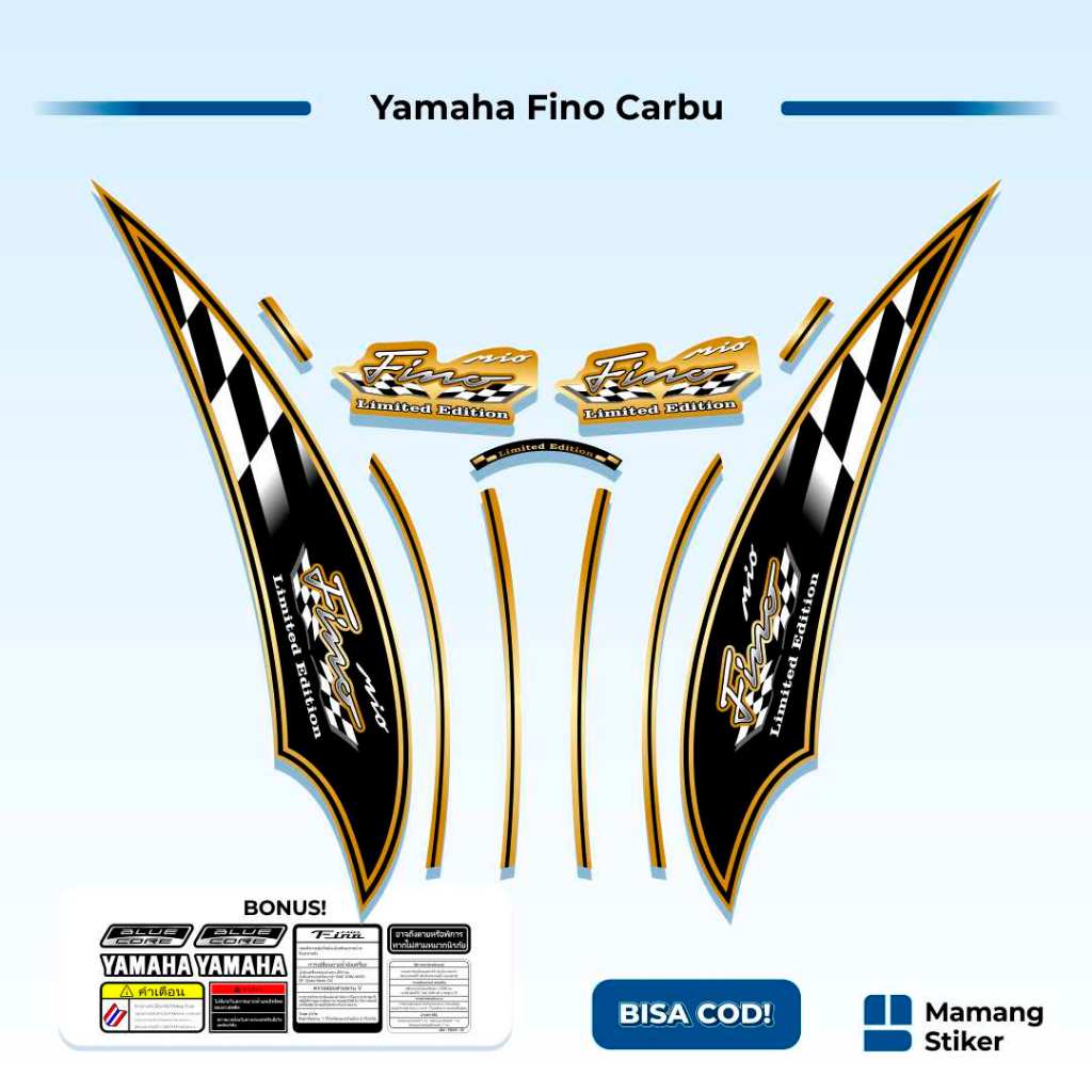 Striping Fino Karbu Classic Variasi (40) Thailand Vietnam 2012 2013 Full Body 125 Fino Lama