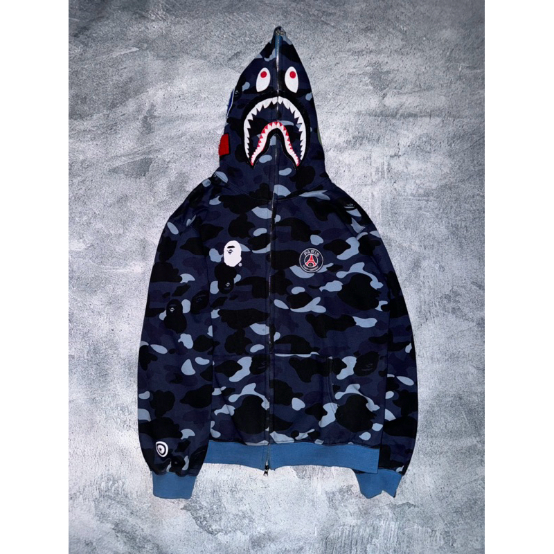 BAPE X PSG Full zipper Hoodie (SIZE M)