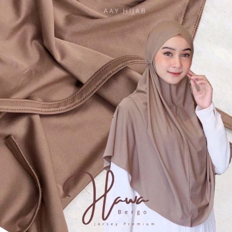 Hijab Bergo Jersey Jilbab Tali | Hijab Bergo Hasanah Tali | Hijab Instan