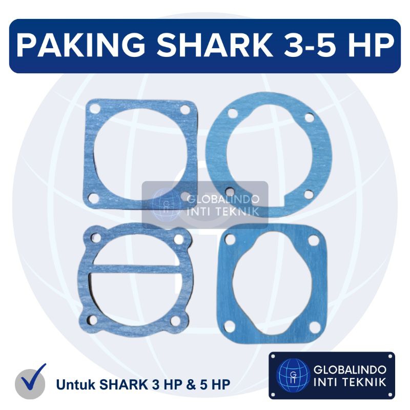 Paking Packing Gasket Kompresor Angin SHARK 3 HP & 5 HP