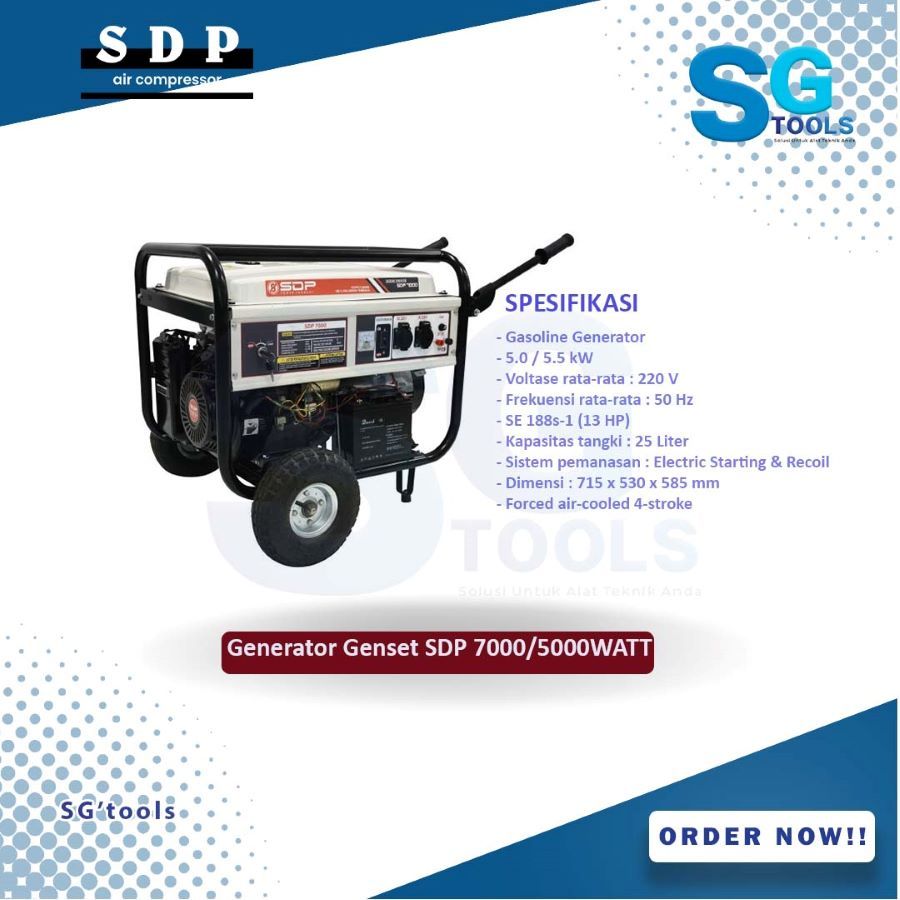 Generator Genset SDP 7000/5000WATT