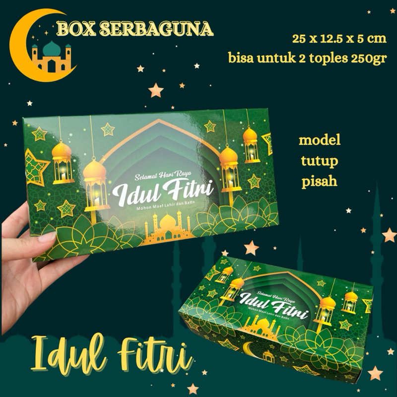 

Box hampers lebaran untuk 2 toples 250gr box kue kering