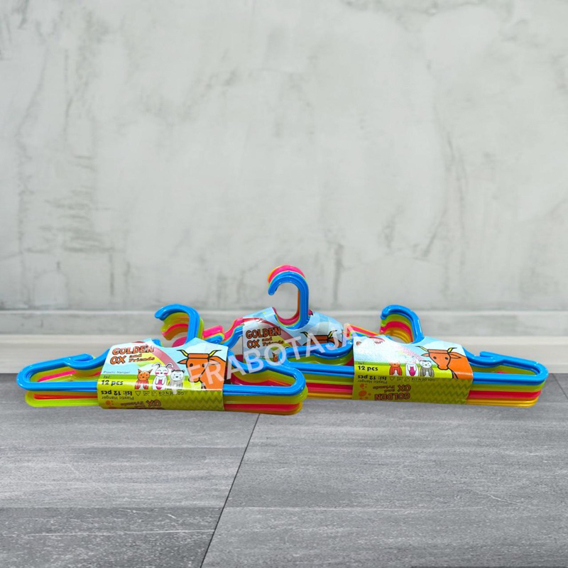 Hanger Baju Anak Kecil Warna Golden Ox / Gantungan Baju Anak Bahan Plastik / Hangee Anak Baby Kids i