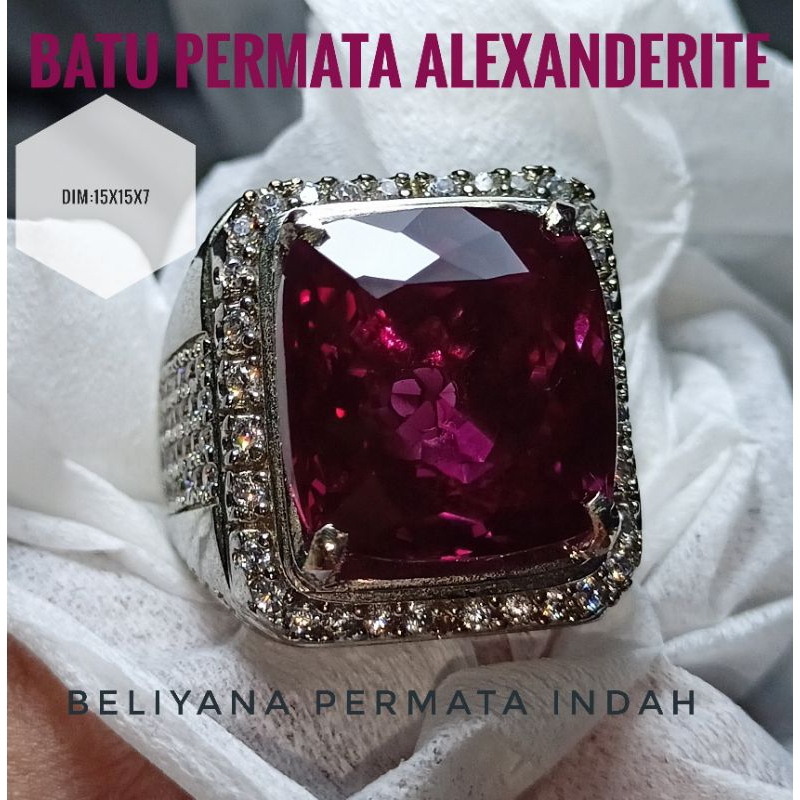 BATU PERMATA ALEXANDRITE FULL CUTTING ASLI SUFER MEWAH