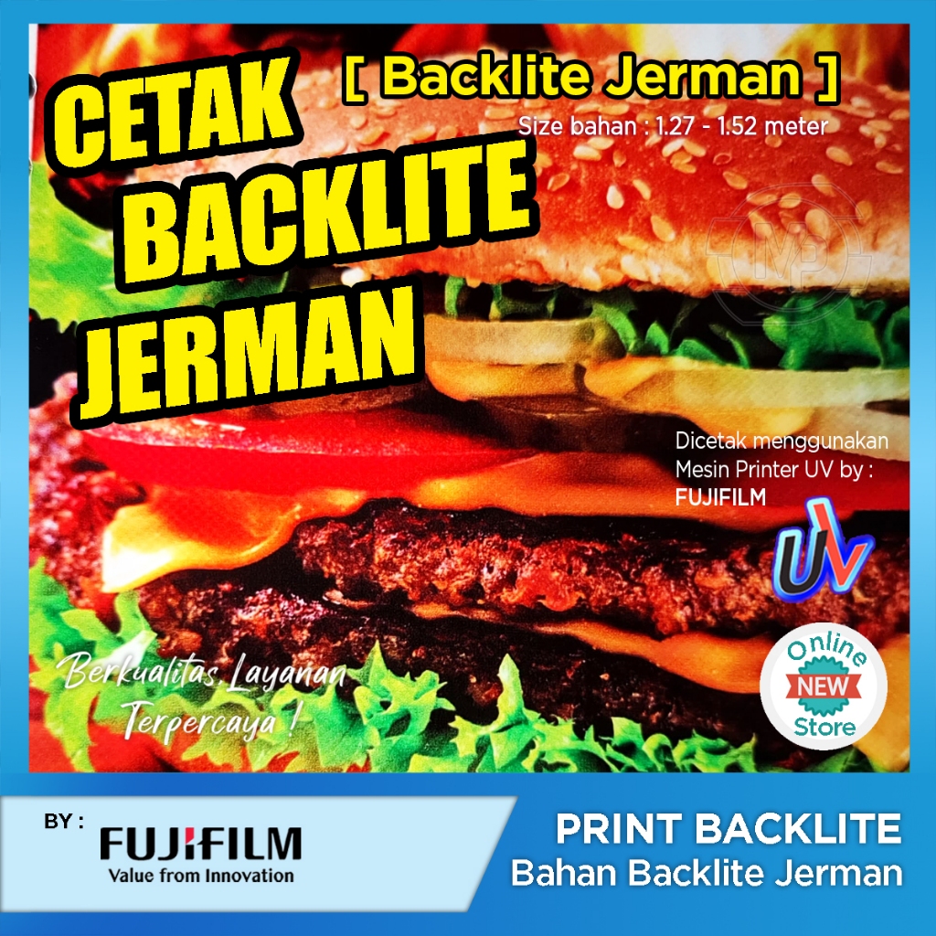 PRINT UV BACKLITE JERMAN 510gr DAN BACKLITE CINA 510gr NEONBOX