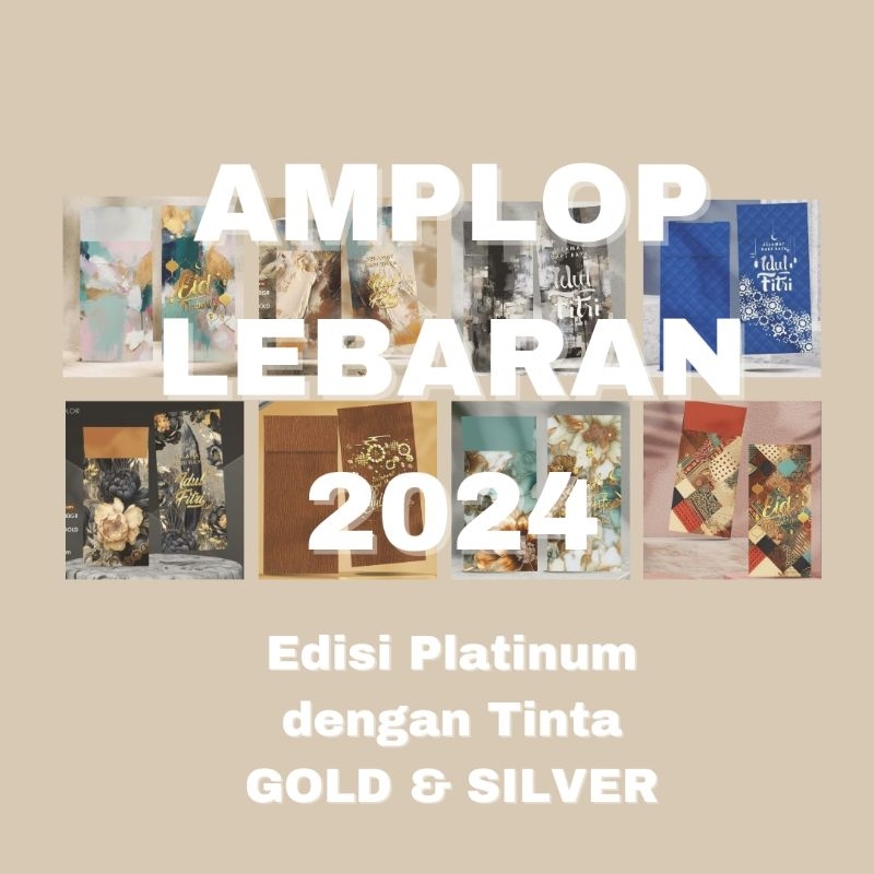 

AMPLOP LEBARAN PLATINUM MURAH (ISI 10PCS) || 1 MOTIF DESAIN DENGAN TINTA GOLD & SILVER