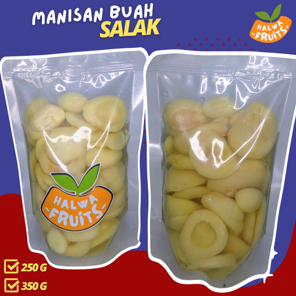 

Manisan Buah Salak Pedas dan Manis - Kemasan 250&350g
