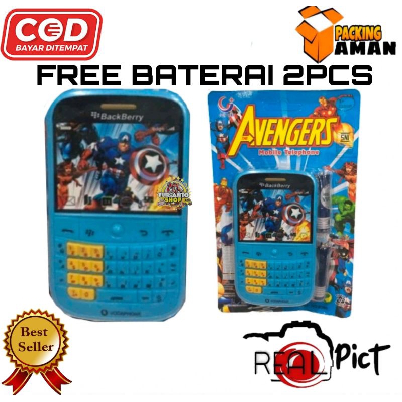 COD PROMO FREE BATERAI Mainan Anak HP Blackberry / Mainan musik music bunyi