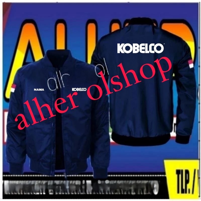 jaket Kobelco bordir jaket bomber Kobelco jaket kerja Kobelco jaket operator alat berat jaket bomber