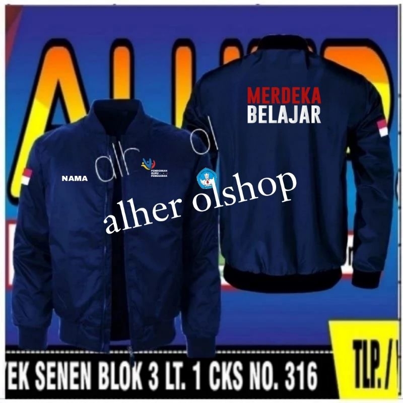 jaket merdeka belajar jaket bomber merdeka belajar jaket guru penggerak jaket bomber guru penggerak 
