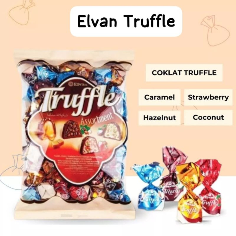 

Elvan Truffle Permen Cokelat Varian Rasa Crunchy