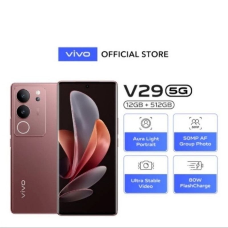 HP VIVO V29 5G 12/512 GB - VIVO V29 5G RAM 12GB ROM 512GB GARANSI REAMI