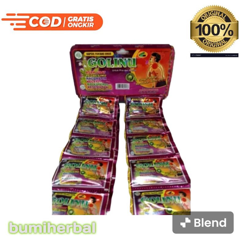 (READY)GOLINU KAPSUL HERBAL ASAM URAT ASLI MANJUR