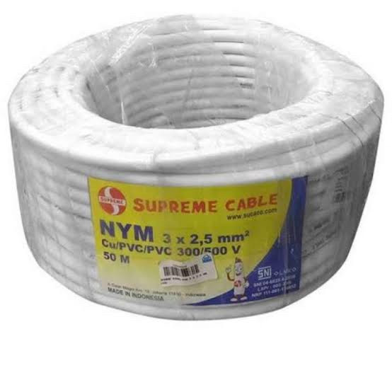 Kabel Tunggal NYM 3 x 2.5 mm Supreme 50 M / NYM 3x2.5 nym 3 x 2,5 1 Roll isi 50 Meter