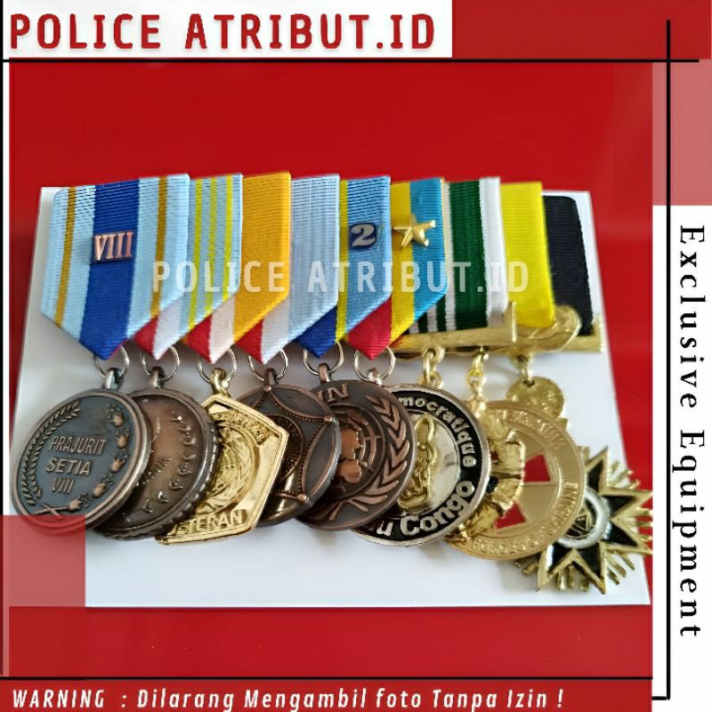 Satya lencana Mendali PDU Set TNI 8 Tahun Wira Dharma Veteran Santi Dharma Monusco Congo Pakistan Uk