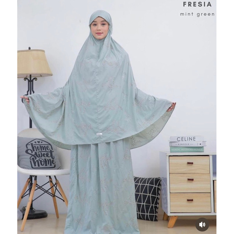 FRESIA MINT GREEN & BLUE mukena beeme
