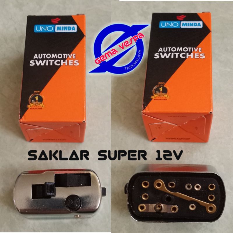 Saklar vespa Super 12V Uno Minda