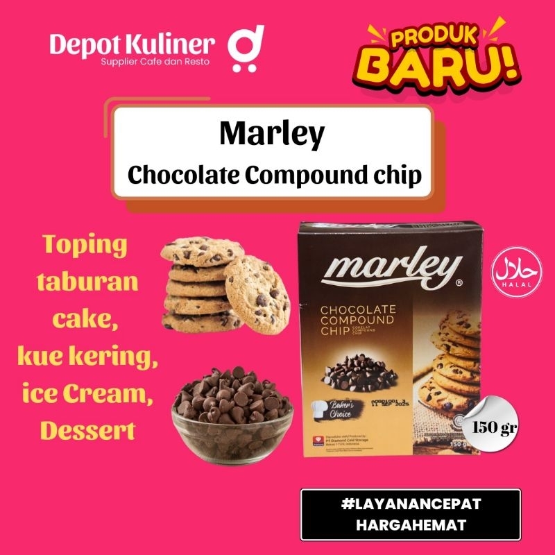 

Marley Chocolate Compound Chip Cokelat Chip Coklat Chips 150g