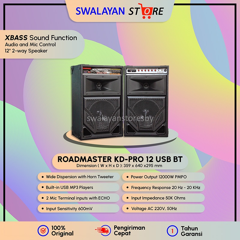 SPEAKER BLUETOOTH ACTIVE ROADMASTER KD PRO 12 BLUETOOTH